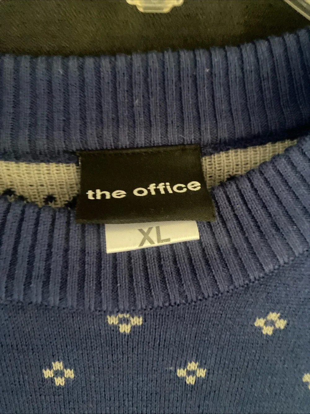 Ripple Junction Blue & White Dunder Mifflin Crewneck Sweater